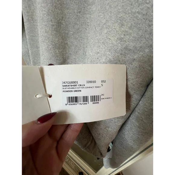 NWT Jil Sander Gray Sweatshirt with Black Logo, Size S - Picture 4 of 6